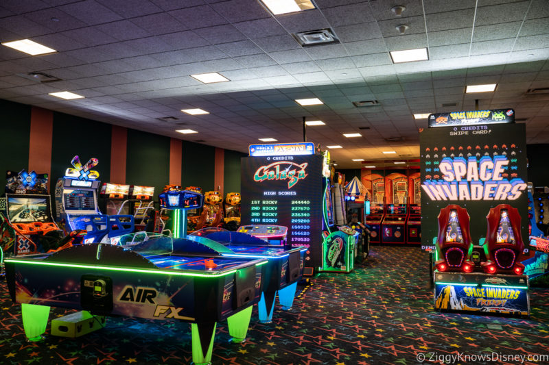 arcade at the Disney World hotels