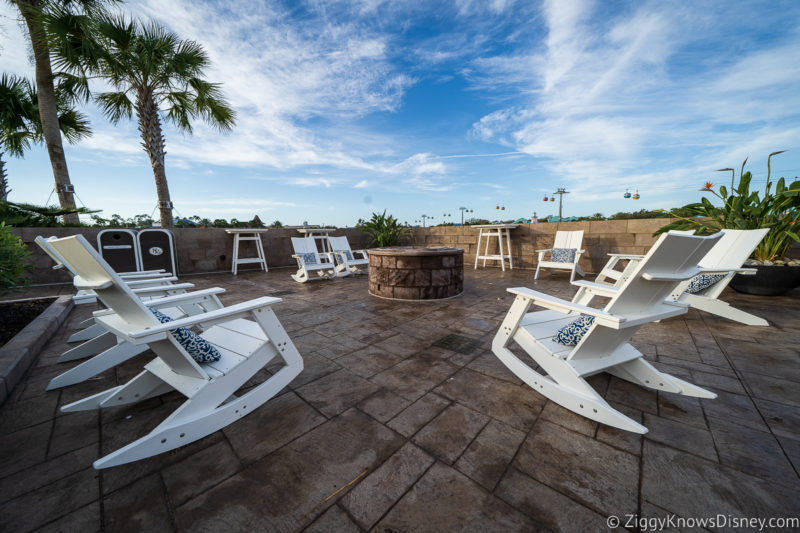 Fire pit and chairs at Disney's Riviera Resort