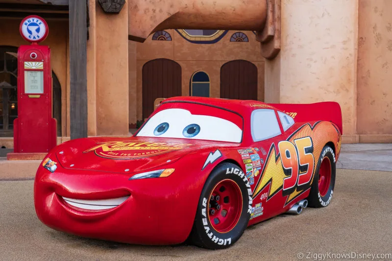Lightning McQueen car at Disney's Art of Animation Resort