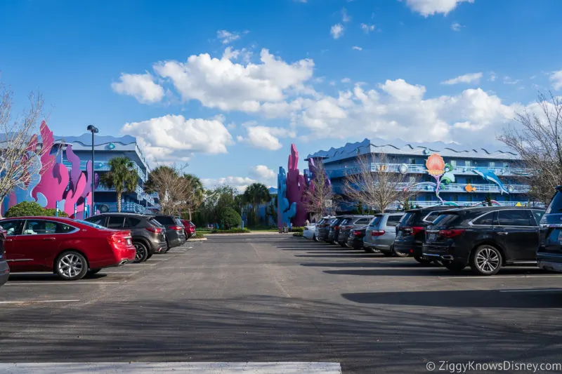parking lot at Disney's Art of Animation Resort