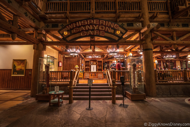 outside of Whispering Canyon Cafe at Disney's Wilderness Lodge