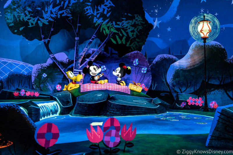 Mickey and Minnie's Runaway Railway picnic scene