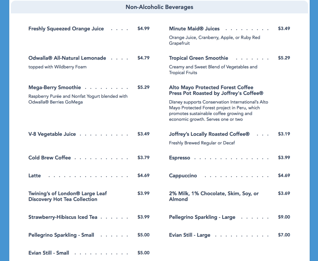 Ale & Compass Menu Now Online at Yacht Club Resort Ziggy Knows Disney
