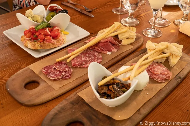 Antipast trays from Tutto Gusto in Epcot