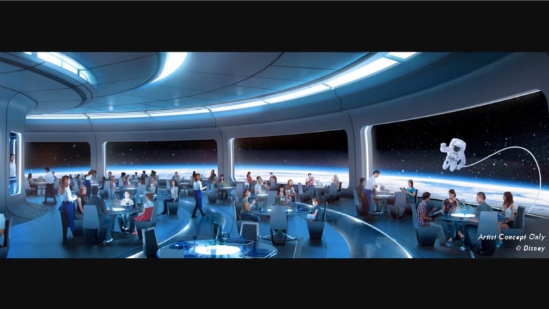 space restaurant concept art