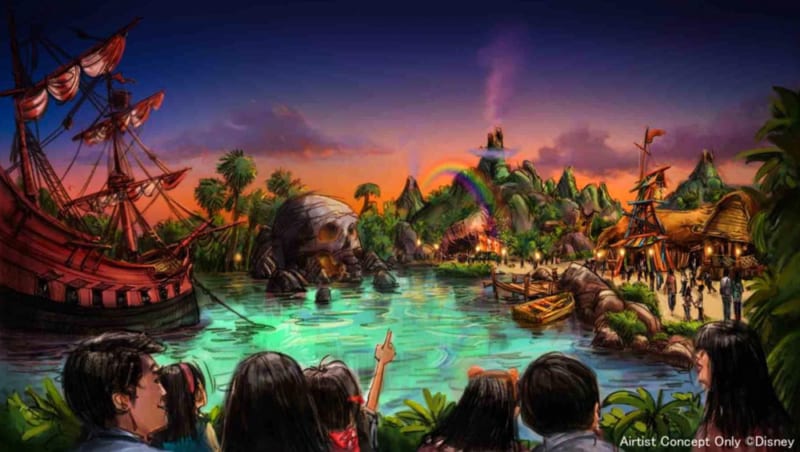 Peter Pan themed area in Fantasy Springs Tokyo DisneySea concept art