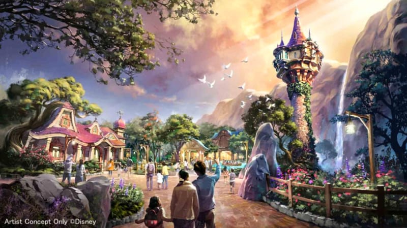 Tangled themed area in Fantasy Springs Tokyo DisneySea concept art