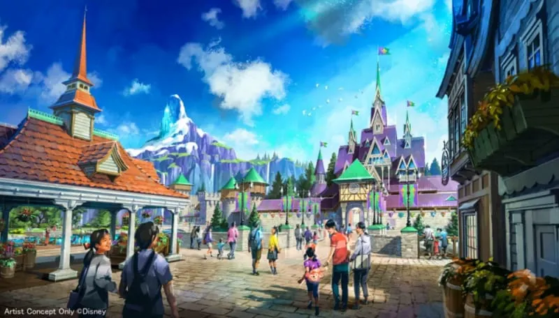 Frozen themed area in Fantasy Springs Tokyo DisneySea concept art