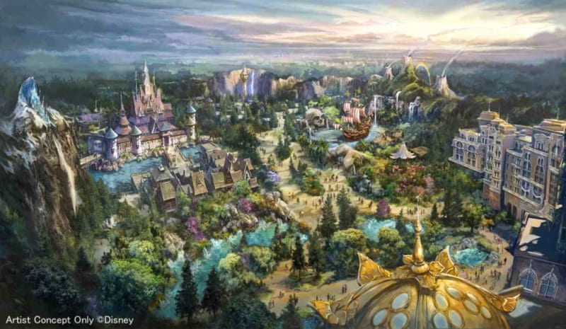 Fantasy Springs expansion in Tokyo DisneySea concept art