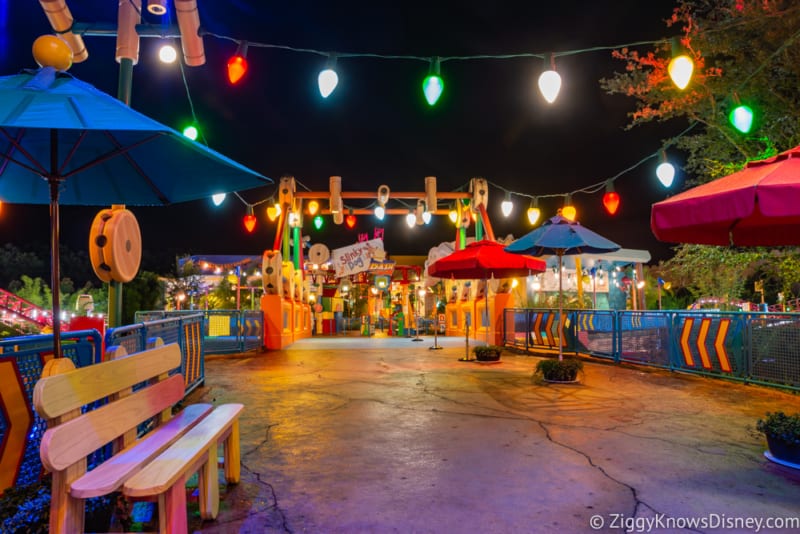 toy story land at night