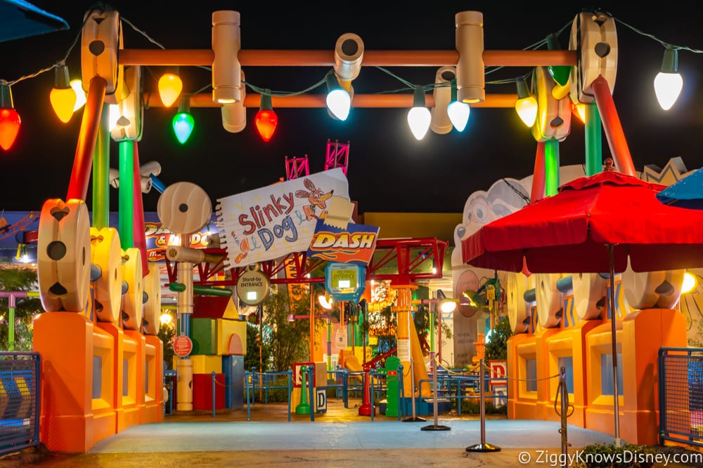 toy story land at night