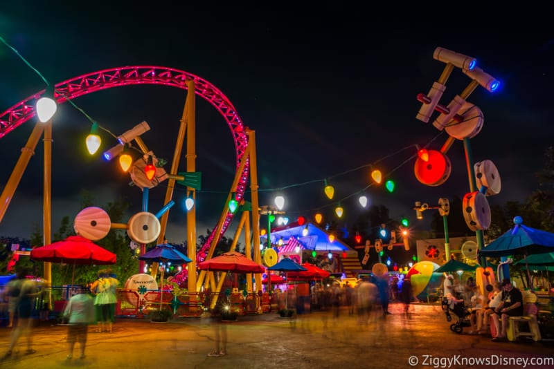 toy story land at night