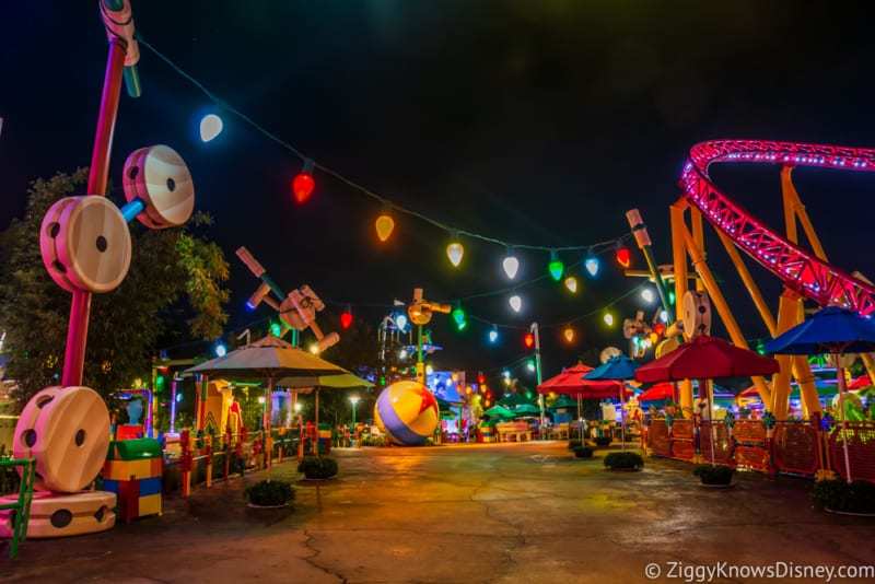 toy story land at night