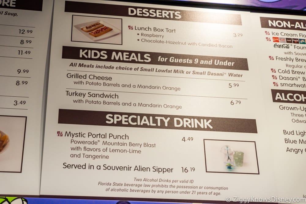 woody's lunch box menu