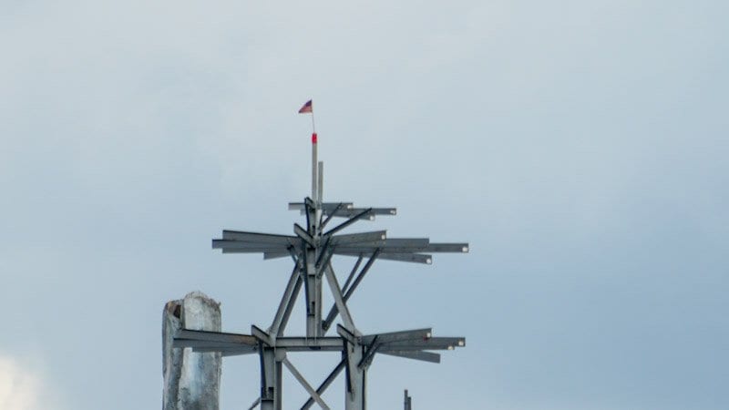 Themed Roofs and Painted Spires Star Wars Galaxy's Edge flag on top