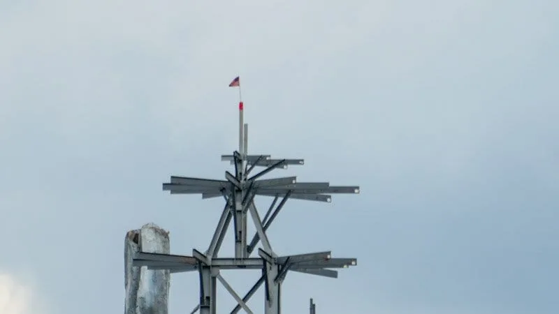 Themed Roofs and Painted Spires Star Wars Galaxy's Edge flag on top