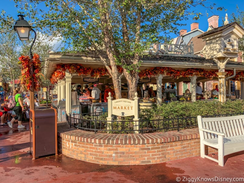 review candied bacon chicken skewers liberty square market Disneys magic kingdom