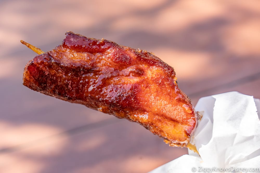 REVIEW Candied Bacon and Chicken Skewers at Liberty Square Market in