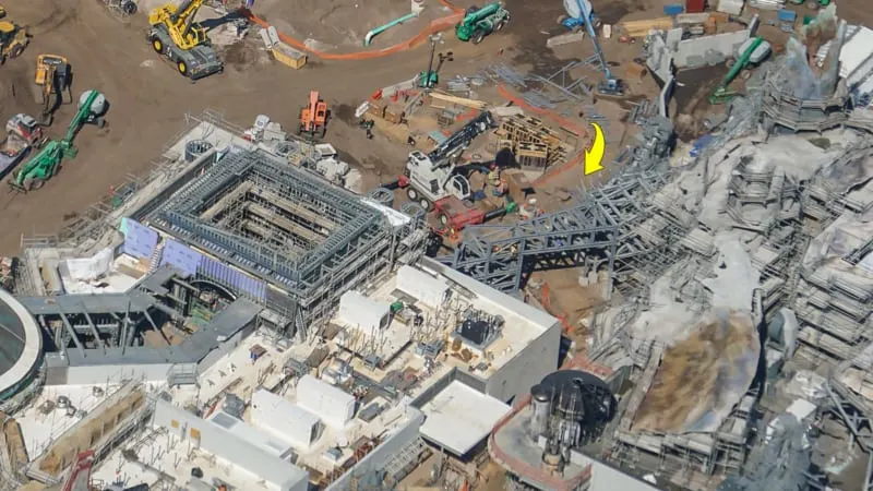 Star Wars Galaxy's Edge Construction Update October 2018 arch frame