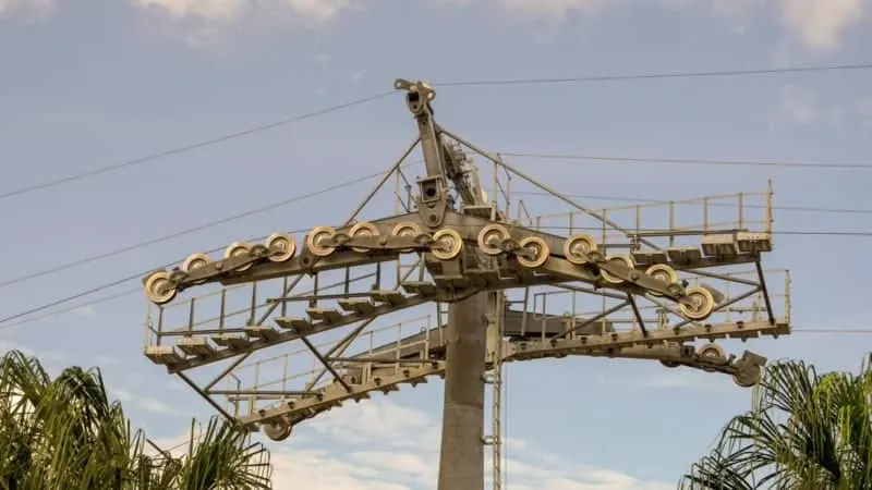 Disney Skyliner Gondola construction update November 2018 Disney Skyliner cables installed