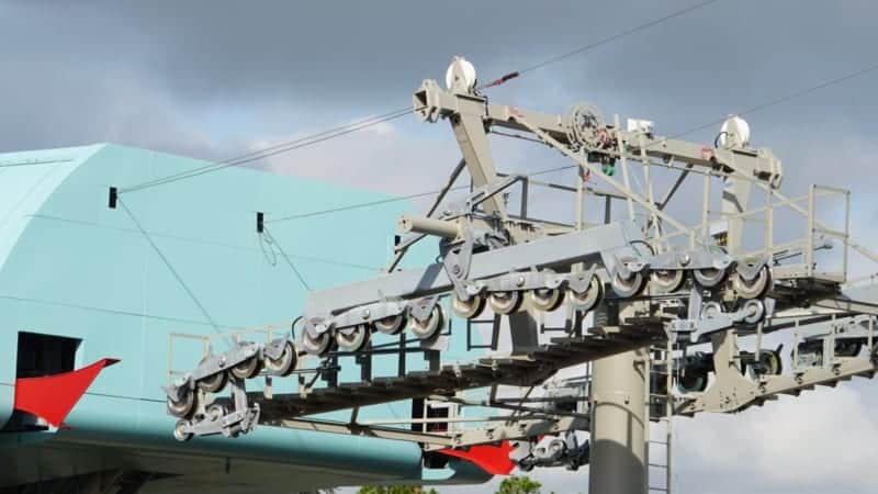 Disney Skyliner Gondola construction update November 2018 Cable Installation Preparation