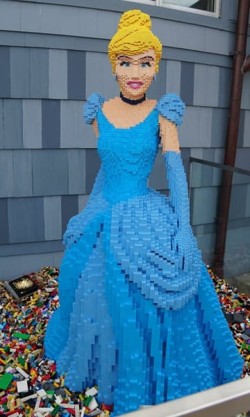 New Lego Statues Disney Springs Cinderella