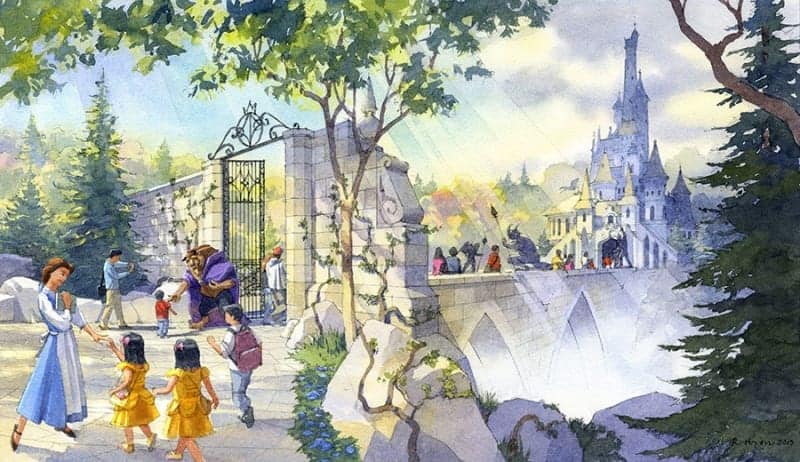 Enchanted Tale of Beauty and the Beast Tokyo Disneyland concept art