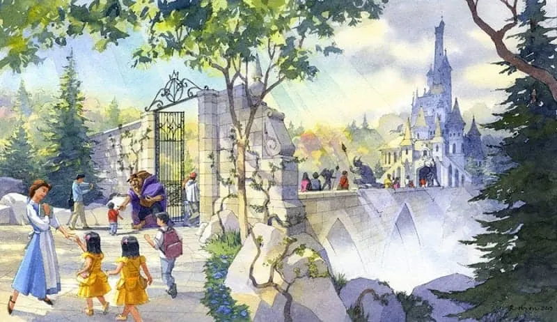 Enchanted Tale of Beauty and the Beast Tokyo Disneyland concept art