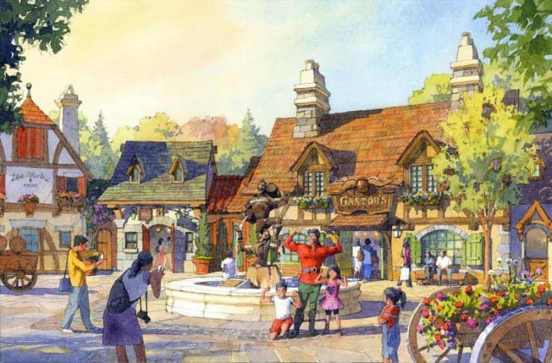 Beauty and the Beast Land Tokyo Disneyland Gaston's concept art