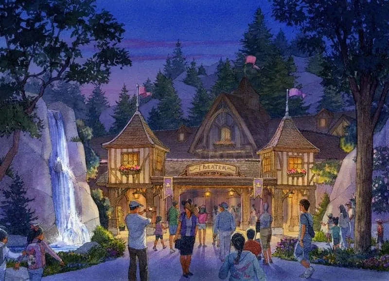 Beauty and the Beast Land Theater Tokyo Disneyland concept art
