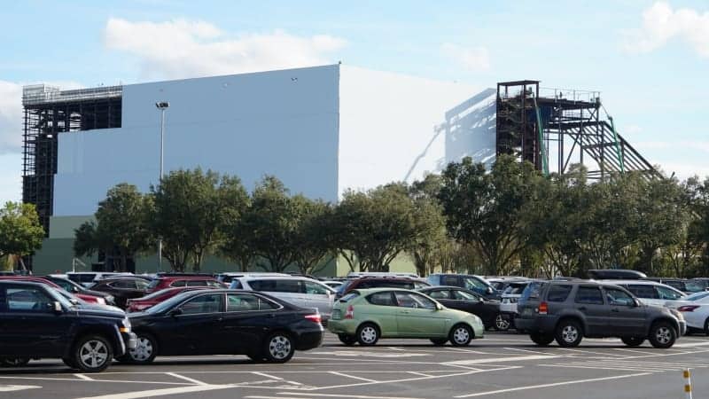Guardians of the Galaxy Coaster Epcot Update December 2018 from Epcot Parking Lot