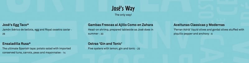 Jaleo Disney Springs Full Menu Food