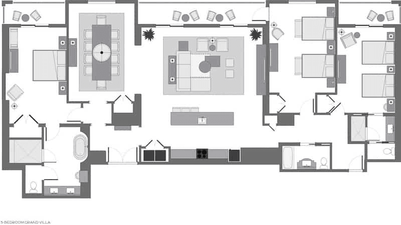 First Look at Disney's Riviera Resort Rooms 3 bedroom grand villa floor plan