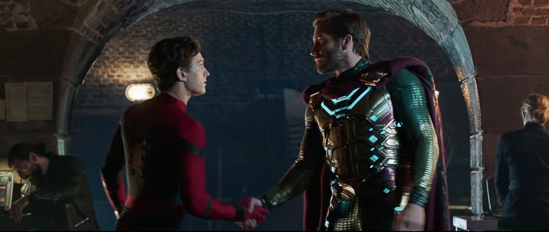 Spider-Man and Mysterio Spider-Man Far, From Home Trailer