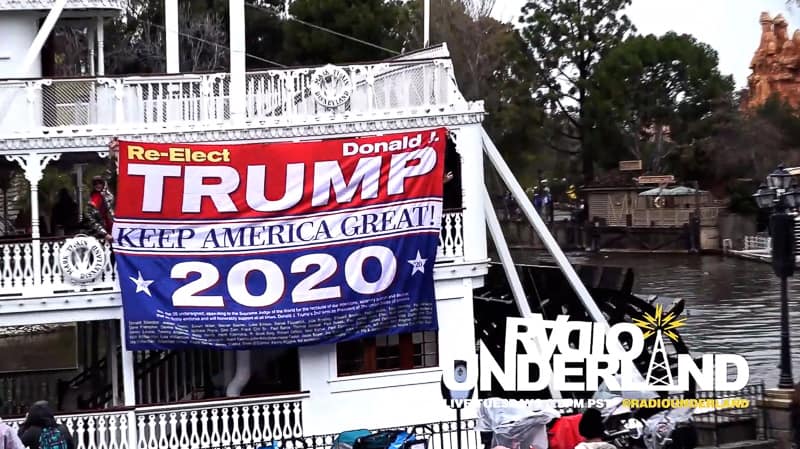 Guest banned from Disneyland after hanging Trump banner