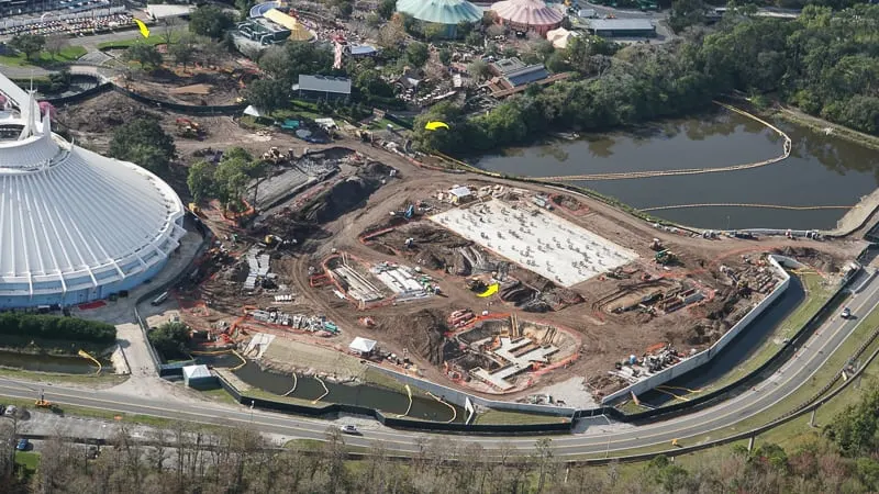 Tron Roller Coaster Construction Update February 2019 Magic Kingdom foundation