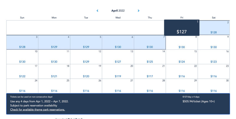 water world ticket price