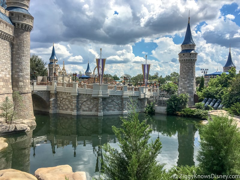 Cinderella Castle moat in Disney's Magic Kingdom 