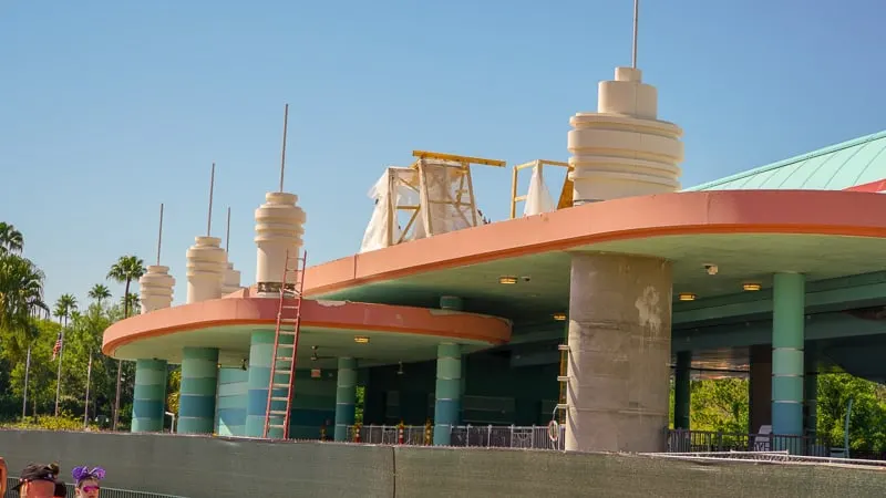 Disney Skyliner Gondola construction update March 2019 work on Hollywood Studios station