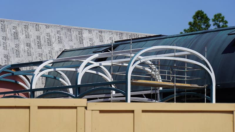 Disney Skyliner Gondola construction update March 2019 epcot station metal grates