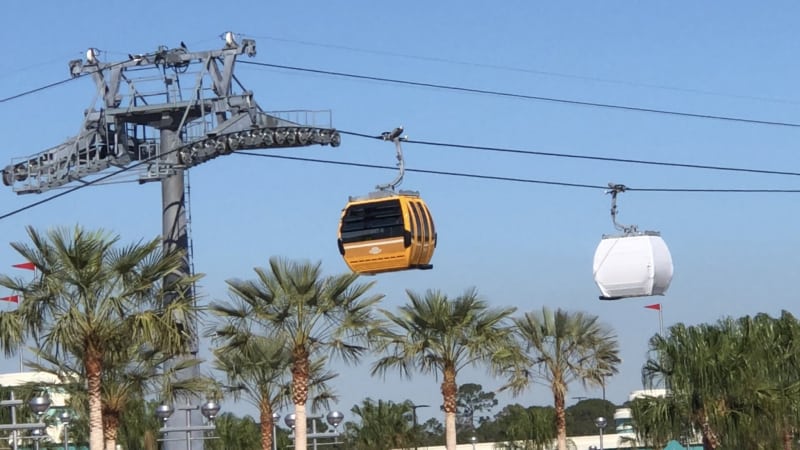 uncovered Disney Skyliner gondola car testing