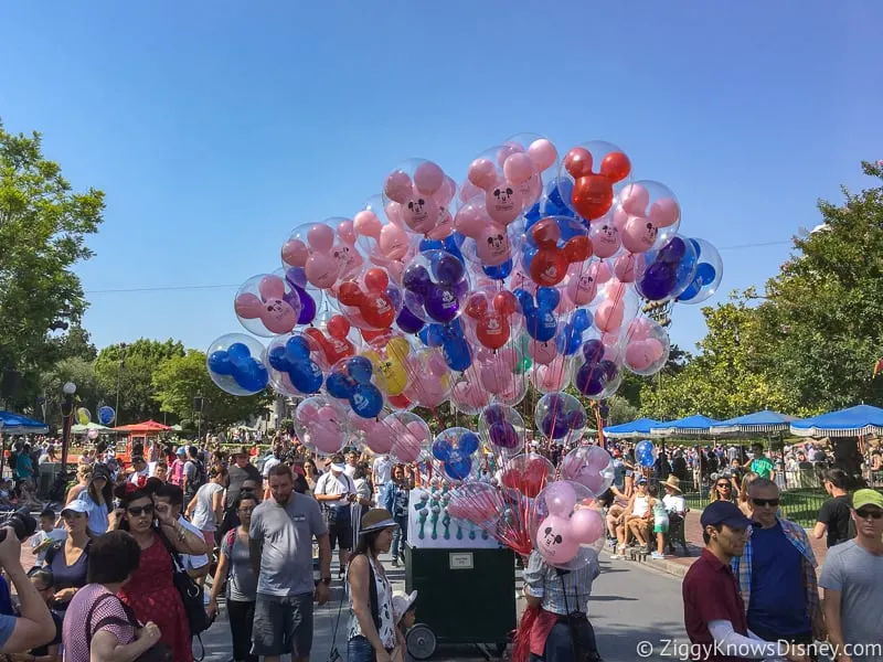 Crowds on Main Street in Disneyland