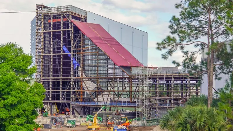 Guardians of the Galaxy Coaster Epcot Update April 2019 launch tunnel track installed
