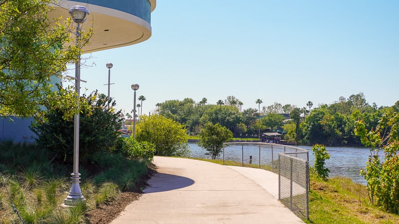 Hollywood Studios Parking Lot construction update March 2019 sidewalk