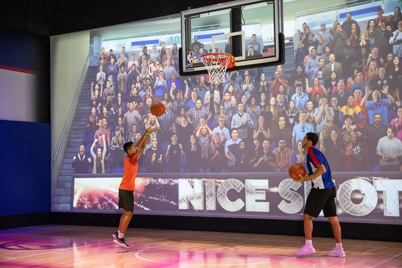 Shooting hoops NBA Experience