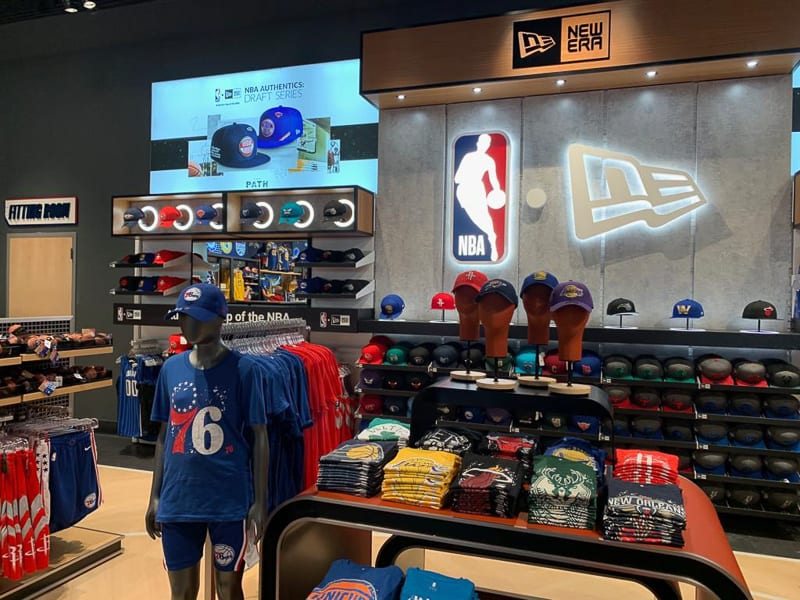 merchandise at NBA Experience Store