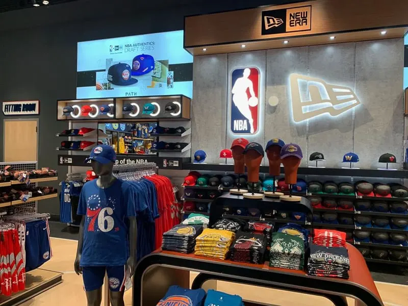 merchandise at NBA Experience Store