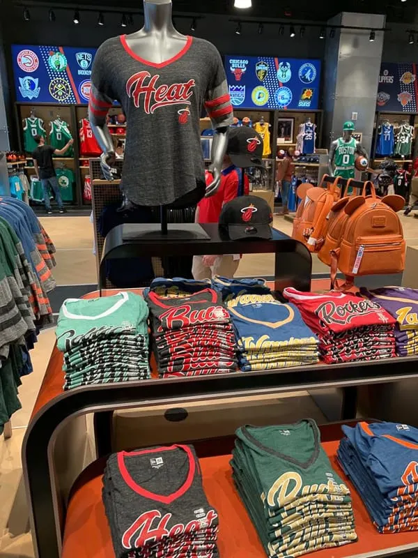 shirts at NBA Experience Store