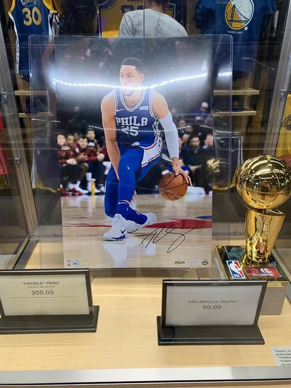 NBA Experience Store plaques 
