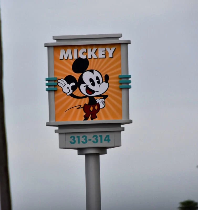 New Hollywood Studios Character Signs in Parking Lot Mickey Mouse